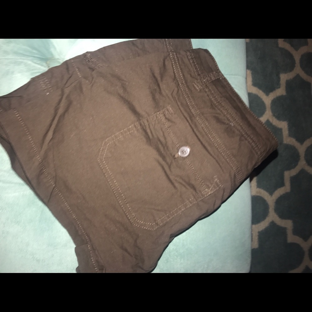 Woman’s dark brown shorts